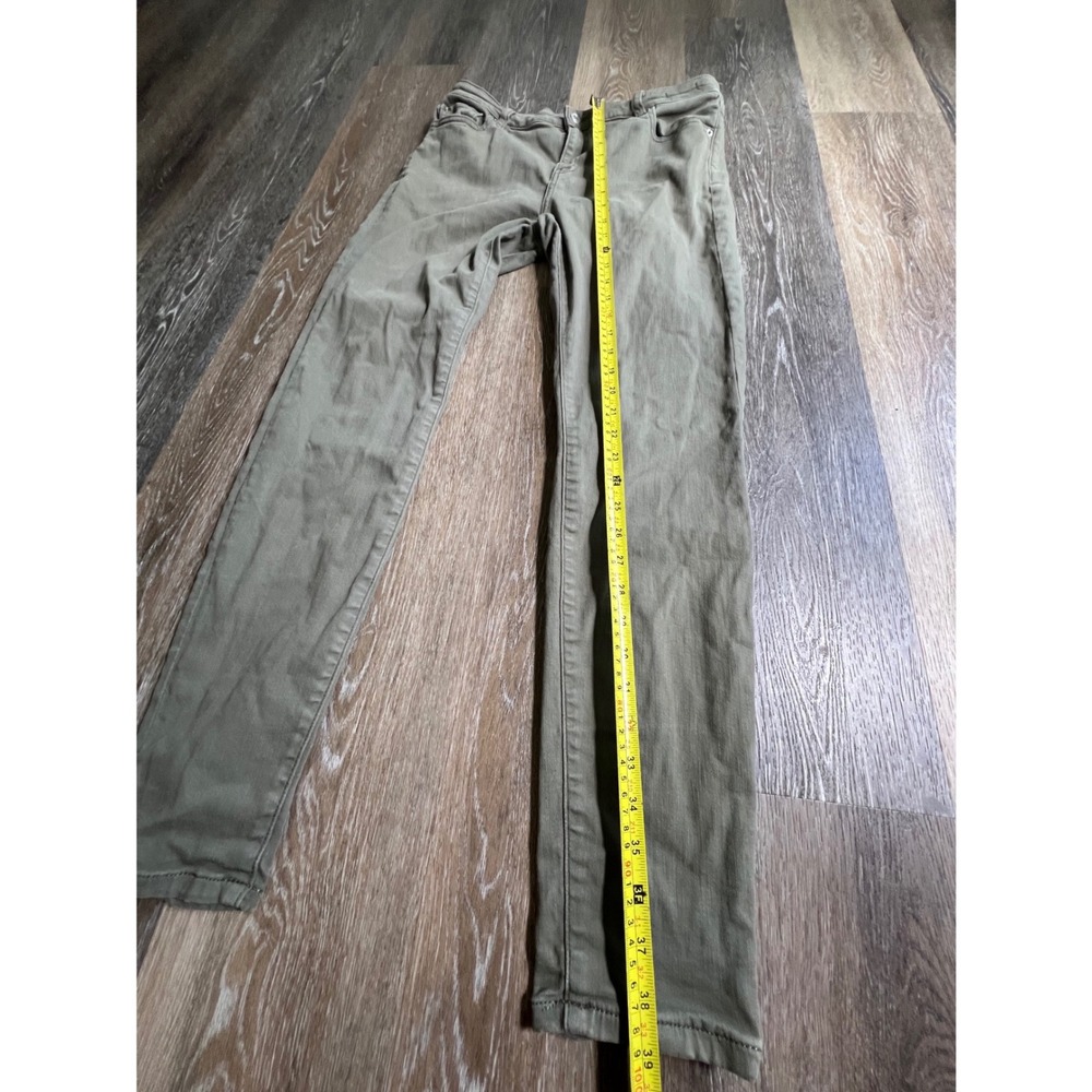 Amazon Essentials Skinny Jeans Womens 14L Olive Green Stretch Long Denim Pants - Picture 6 of 8